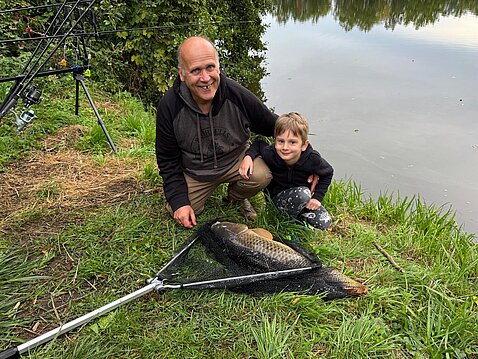 Der größte Karpfen maß 90 cm